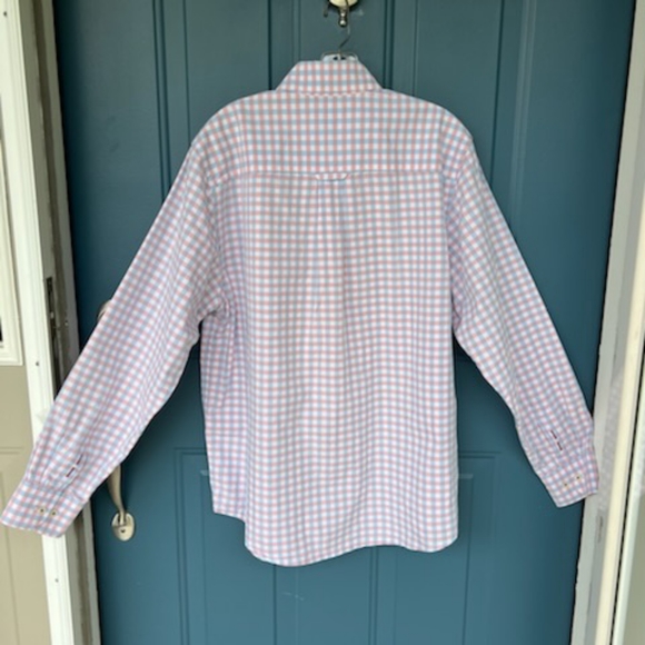 TOMMY BAHAMA BLUE RED PLAID BUTTON DOWN LONG SLEEVE SHIRT SIZE MEDIUM - Picture 12 of 15